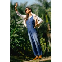Berry Picking Denim Jumpsuit