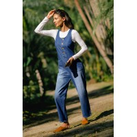 Berry Picking Denim Jumpsuit