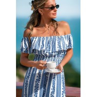 Flower Trail Striped Jumpsuit