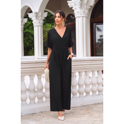 Talk of the Night Black Jumpsuit