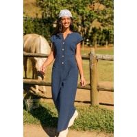 Evening Air Blue Jumpsuit