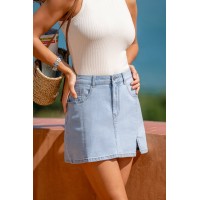 Cover Story Denim Mini Skirt