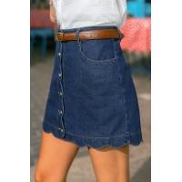 Round & Round Blue Mini Skirt Round & Round Blue Mini Skirt