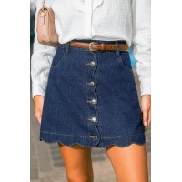 Round & Round Blue Mini Skirt Round & Round Blue Mini Skirt