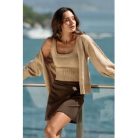 Oak & Ivy Brown Mini Skirt