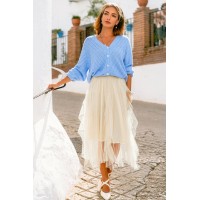 Street Chic Cream Maxi Skirt