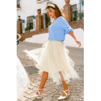 Street Chic Cream Maxi Skirt