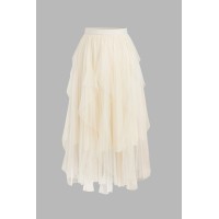 Street Chic Cream Maxi Skirt