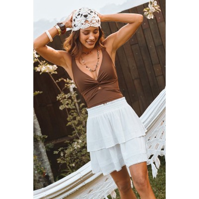 Apple Blossom White Mini Skirt