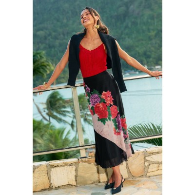 Literally Me Floral Maxi Skirt