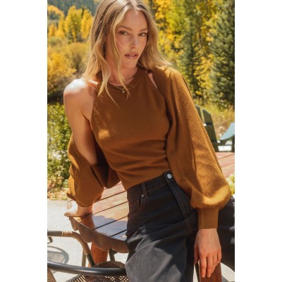 Candlelight Magic Orange Sweater
