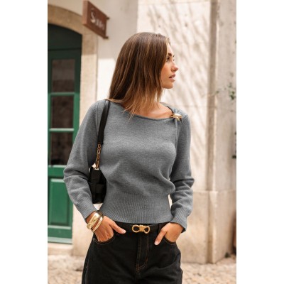 Something About You Grey Sweater
