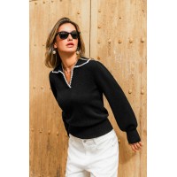 Chic Moment Black Sweater