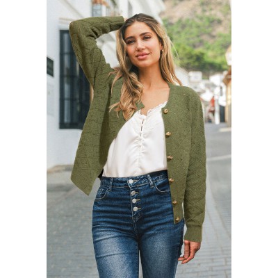 Slow Down Green Cardigan