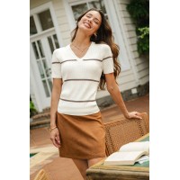 Autumn Crush Striped Knit Top