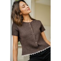 Morning Roast Brown Knit Top Morning Roast Brown Knit Top